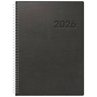 BRUNNEN Buchkalender Jahr 2026 A4 Kunststoff schwarz Mod. Conform