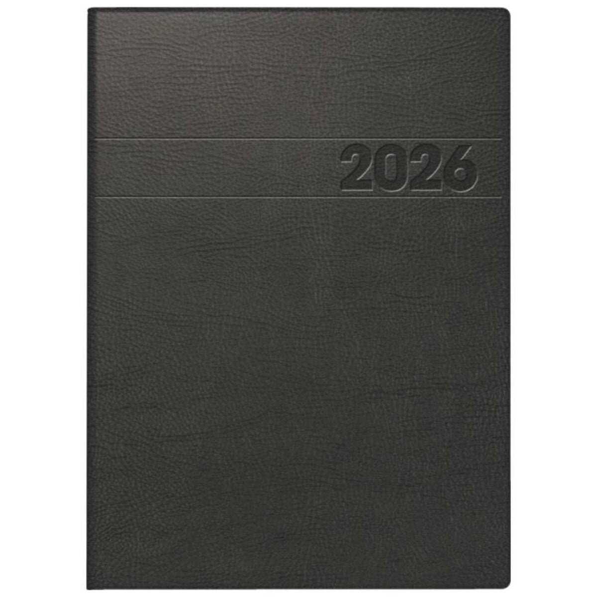 BRUNNEN Buchkalender Jahr 2026 A5 Kunststoff schwarz 148 x 208 mm Mod. 796
