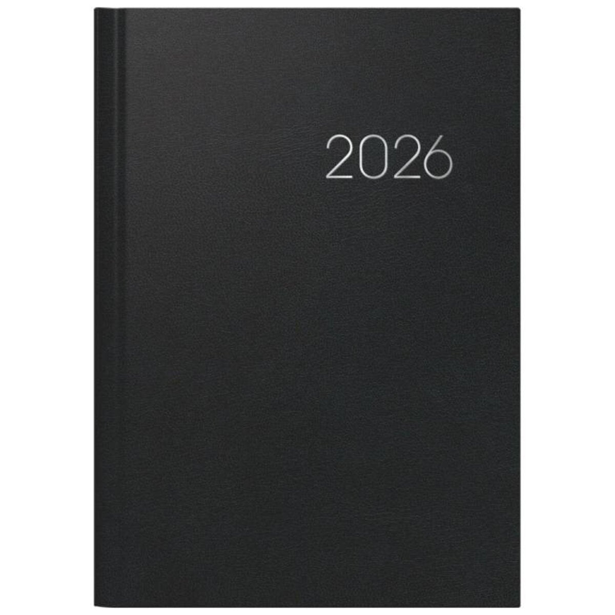 BRUNNEN Buchkalender Jahr 2026 A5 Kunststoff schwarz 148 x 208 mm Mod. 796