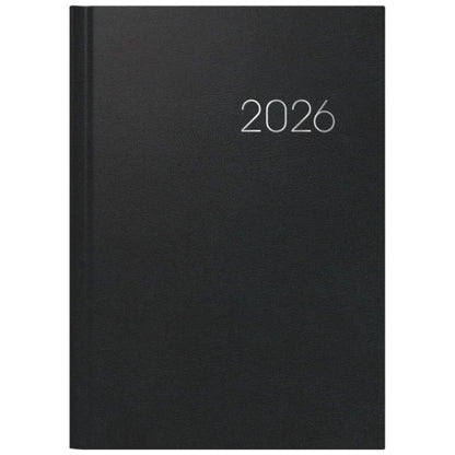 BRUNNEN Buchkalender Jahr 2026 A5 Kunststoff schwarz 148 x 208 mm Mod. 796