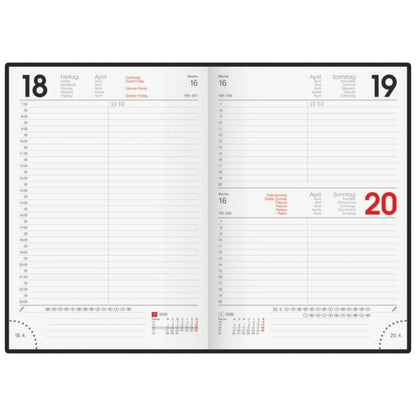 BRUNNEN Buchkalender Jahr 2026 A5 Kunststoff petrol 145 x 206 mm Mod. 795