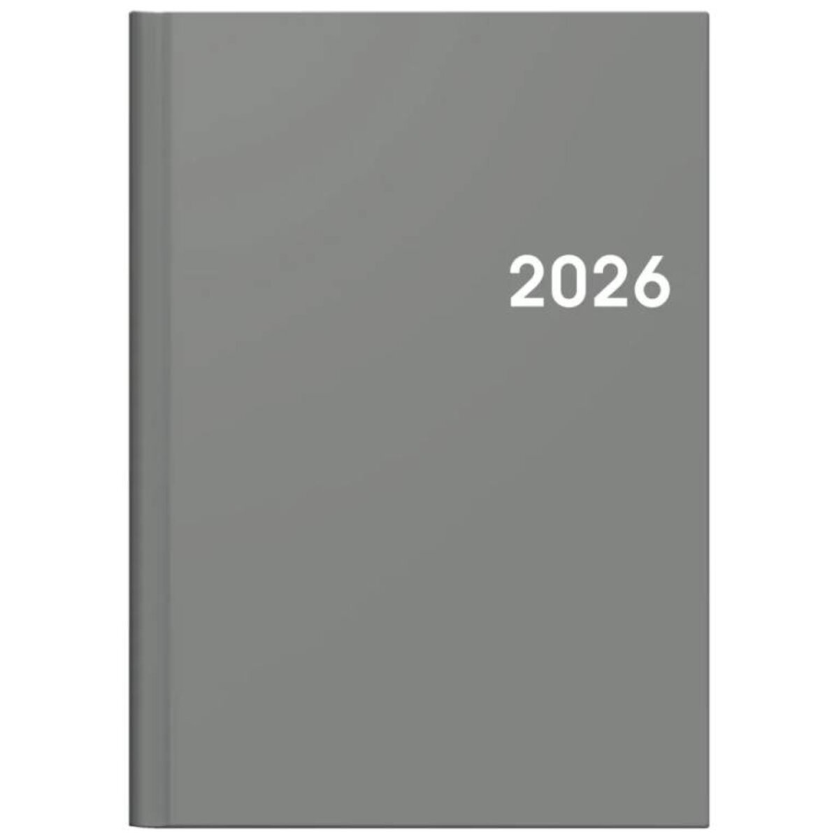 BRUNNEN Buchkalender Jahr 2026 A5 Kunststoff grau 148 x 208 mm Mod. 796