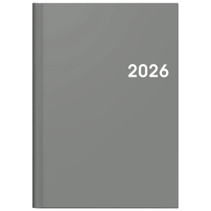 BRUNNEN Buchkalender Jahr 2026 A5 Kunststoff grau 148 x 208 mm Mod. 796