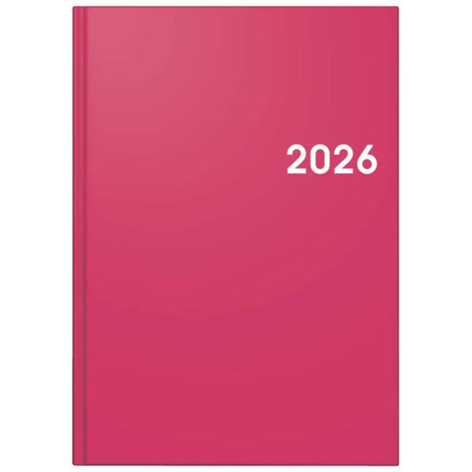 BRUNNEN Buchkalender Jahr 2026 A5, Papier pink 145 x 206 mm Mod. 795