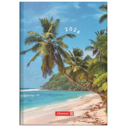 BRUNNEN Buchkalender Jahr 2026 „Beach“ A5 Papier 145 x 206 mm Mod. 795