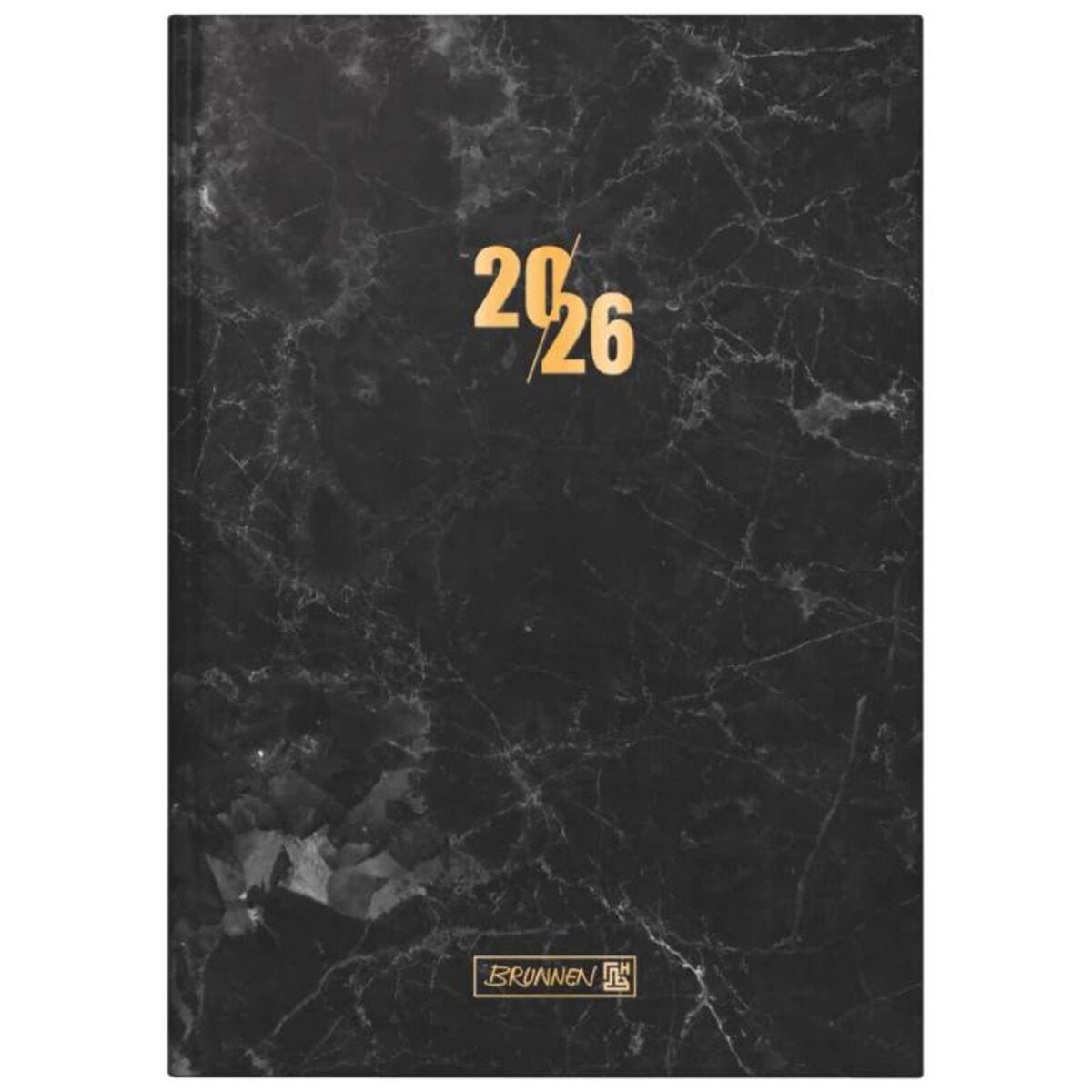 BRUNNEN Buchkalender Jahr 2026 „Graphite“ A5 Papier 145 x 206 mm Mod. 795