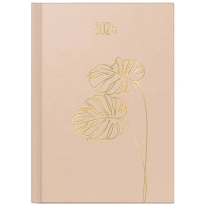 BRUNNEN Buchkalender Premium Young Line Jahr 2026 Monstera A5 Kunstleder