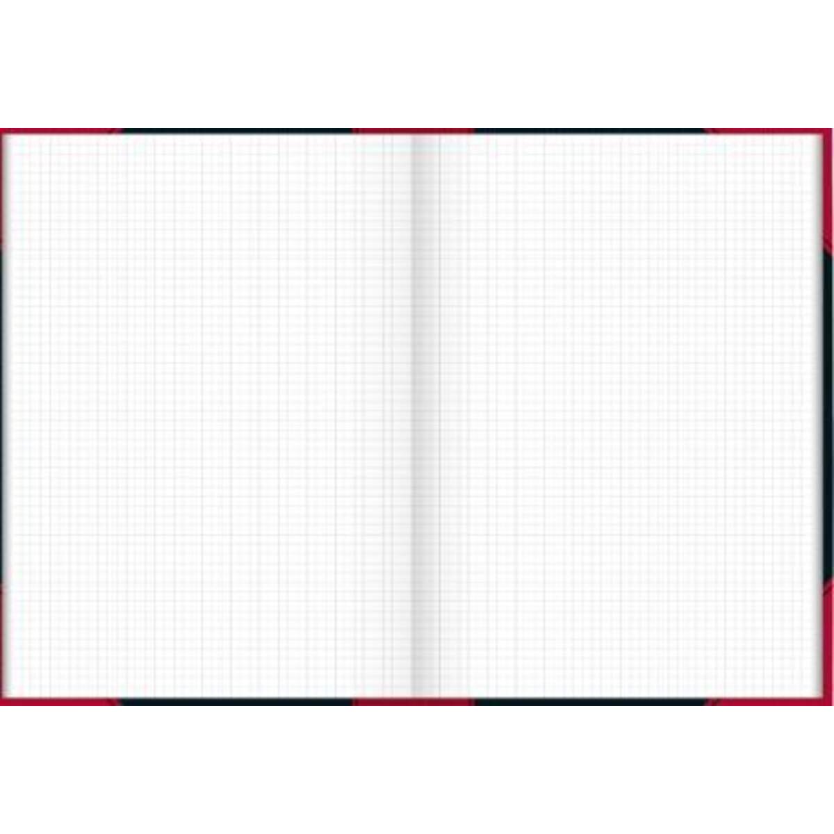 BRUNNEN Notizbuch A6 kariert schwarz mit roten Ecken