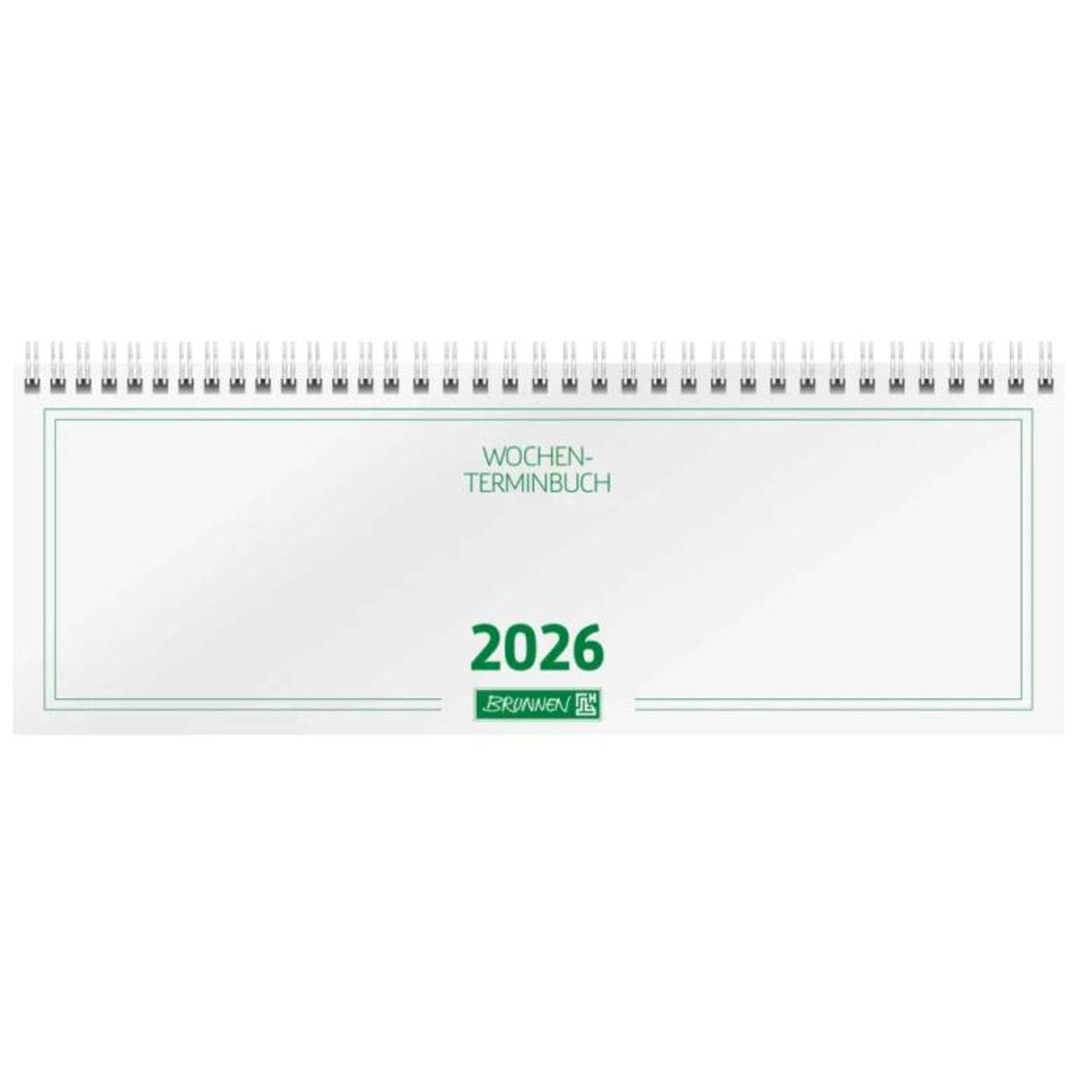 BRUNNEN Querterminbuch Jahr 2026 297 × 105 mm Karton weiß Mod. 772