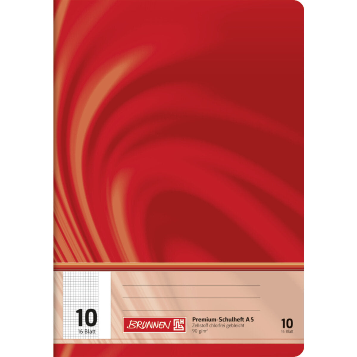 BRUNNEN Schulheft Young Vivendi A5, kariert, Liniatur 10, 16 Blatt