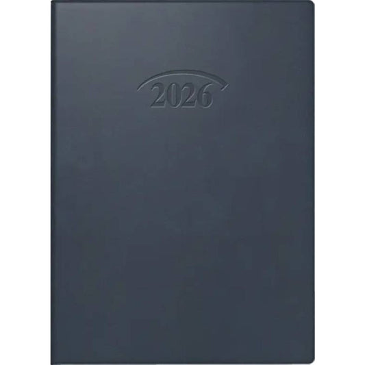 BRUNNEN Taschenkalender 100 × 140 mm Jahr 2026 A6 dunkelblau Mod. 736