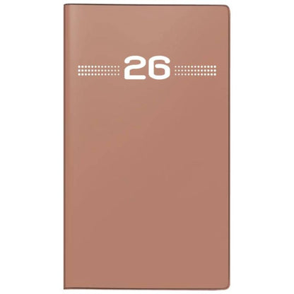 BRUNNEN Taschenkalender Jahr 2026  A6 Kunststoff caramel Mod. Miniplaner d 15