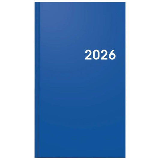 BRUNNEN Taschenkalender Jahr 2026 87 x 153 mm A6 Kunststoff blau Mod. 756