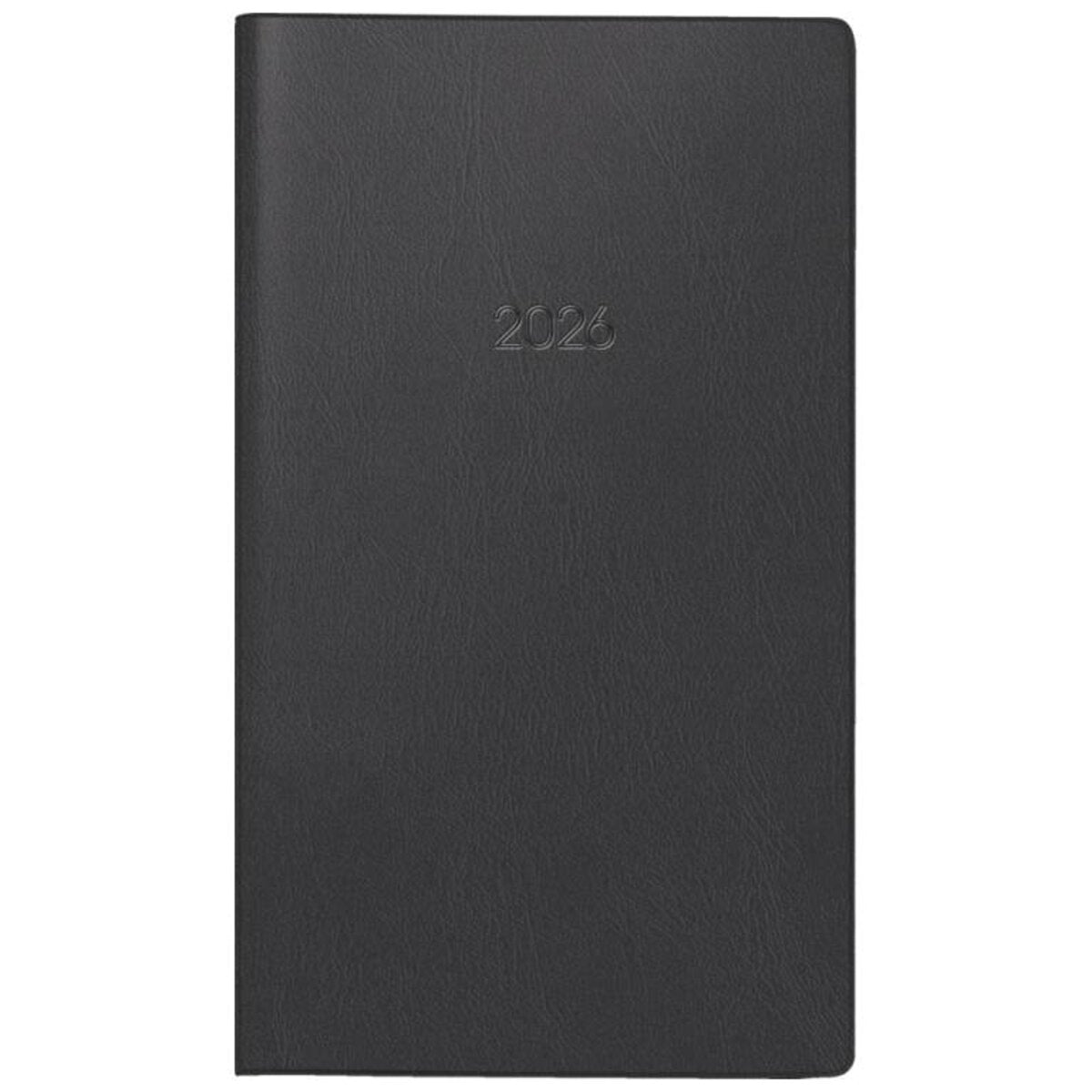 BRUNNEN Taschenkalender Jahr 2026 87 x 153 mm A6 Kunststoff schwarz Mod. 753