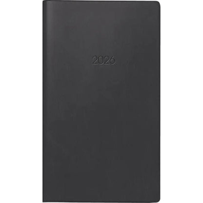 BRUNNEN Taschenkalender Jahr 2026 87 x 153 mm A6 Kunststoff schwarz Mod. 756