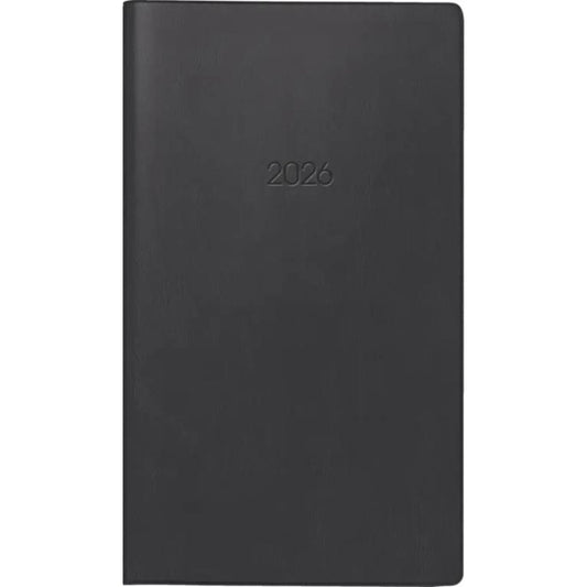 BRUNNEN Taschenkalender Jahr 2026 87 x 153 mm A6 Kunststoff schwarz Mod. 756