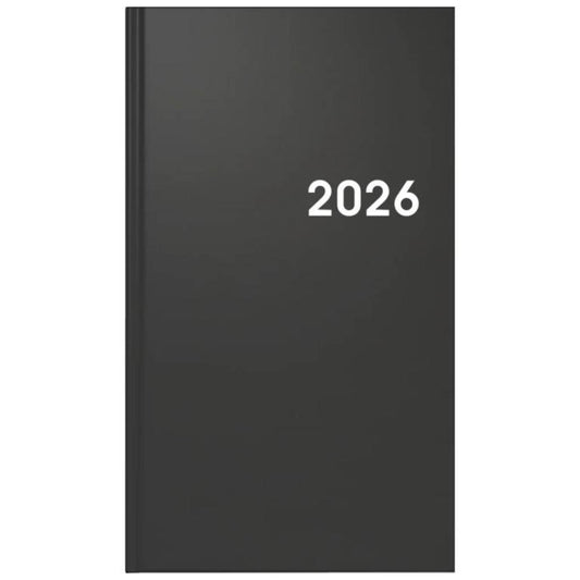 BRUNNEN Taschenkalender Jahr 2026 87 x 153 mm A6 Kunststoff schwarz Mod. 756