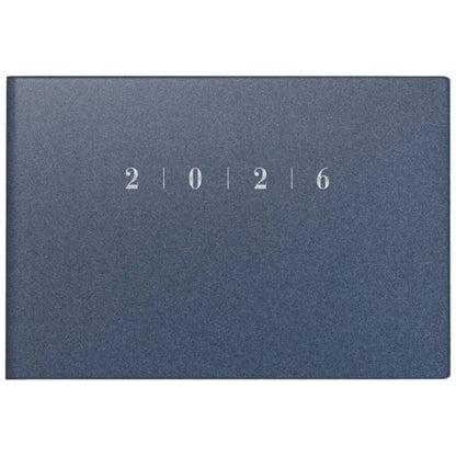 BRUNNEN Taschenkalender Jahr 2026 A6 quer Kunststoff blau Mod. Septimus