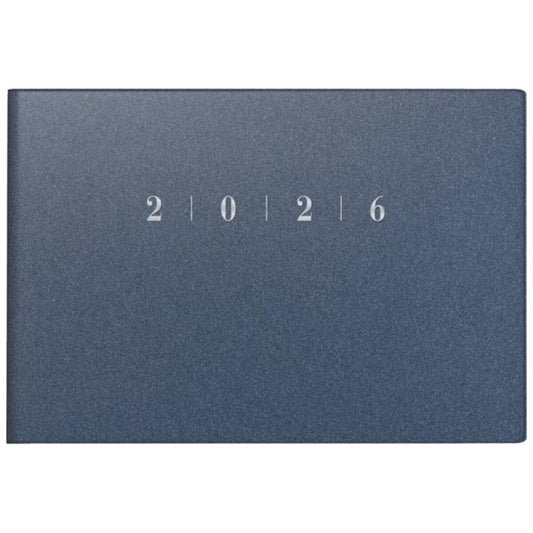 BRUNNEN Taschenkalender Jahr 2026 A6 quer Kunststoff blau Mod. Septimus