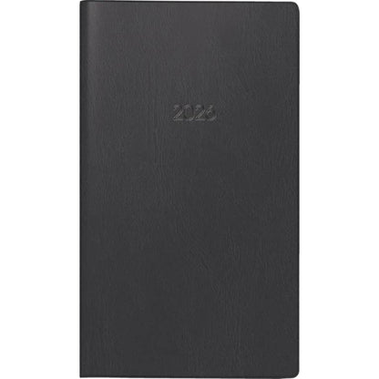BRUNNEN Taschenkalender Jahr 2026 A6 schwarz Kunststoff Mod. 740