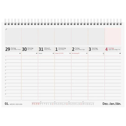 BRUNNEN Tischkalender 2026 290 × 200 mm weiß