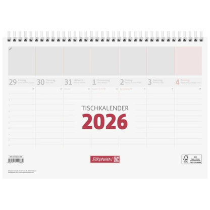 BRUNNEN Tischkalender 2026 290 × 200 mm weiß