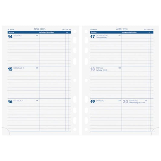 BRUNNEN Wochenkalendarium Business 2026 A5 148 x 208 mm