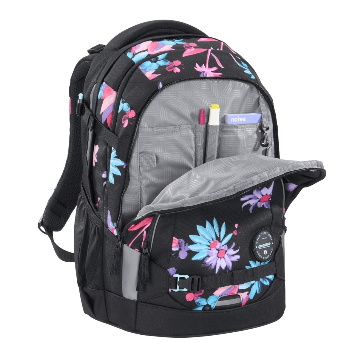 Coocazoo Rucksack MATE Floral Artnight schwarz 30 Liter