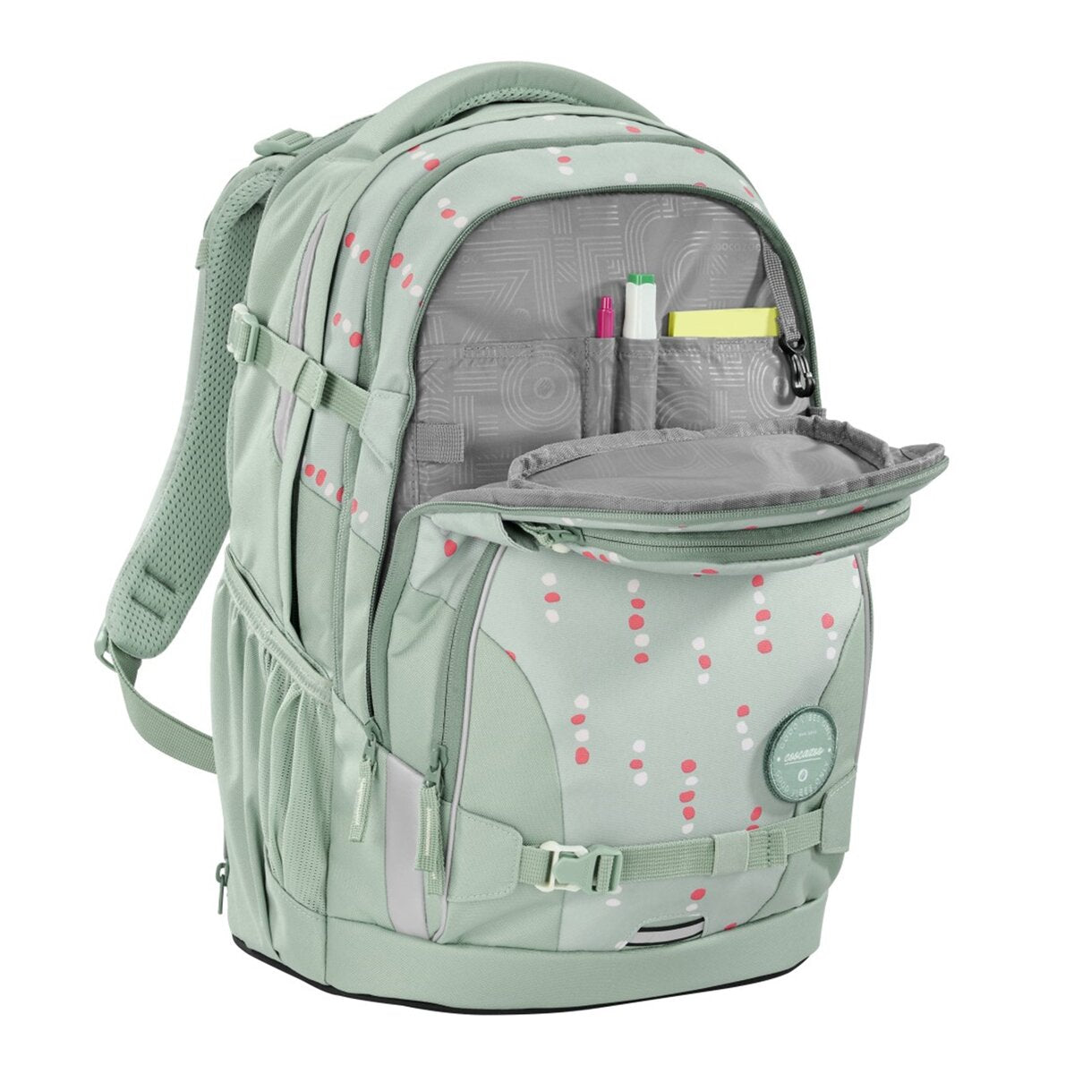 Coocazoo Rucksack PORTER Dancing Dots grün 35 Liter
