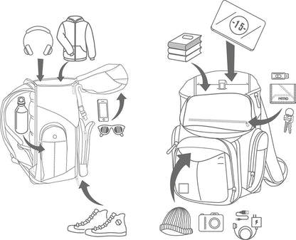 NITRO Freizeitrucksack mit Laptopfach Urban Collection Weekender weinrot