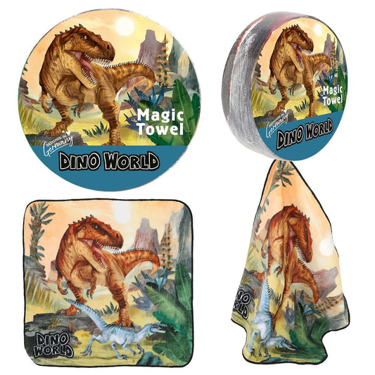 Depesche Dino World Magisches Handtuch, 1 Stück, 2-fach sortiert