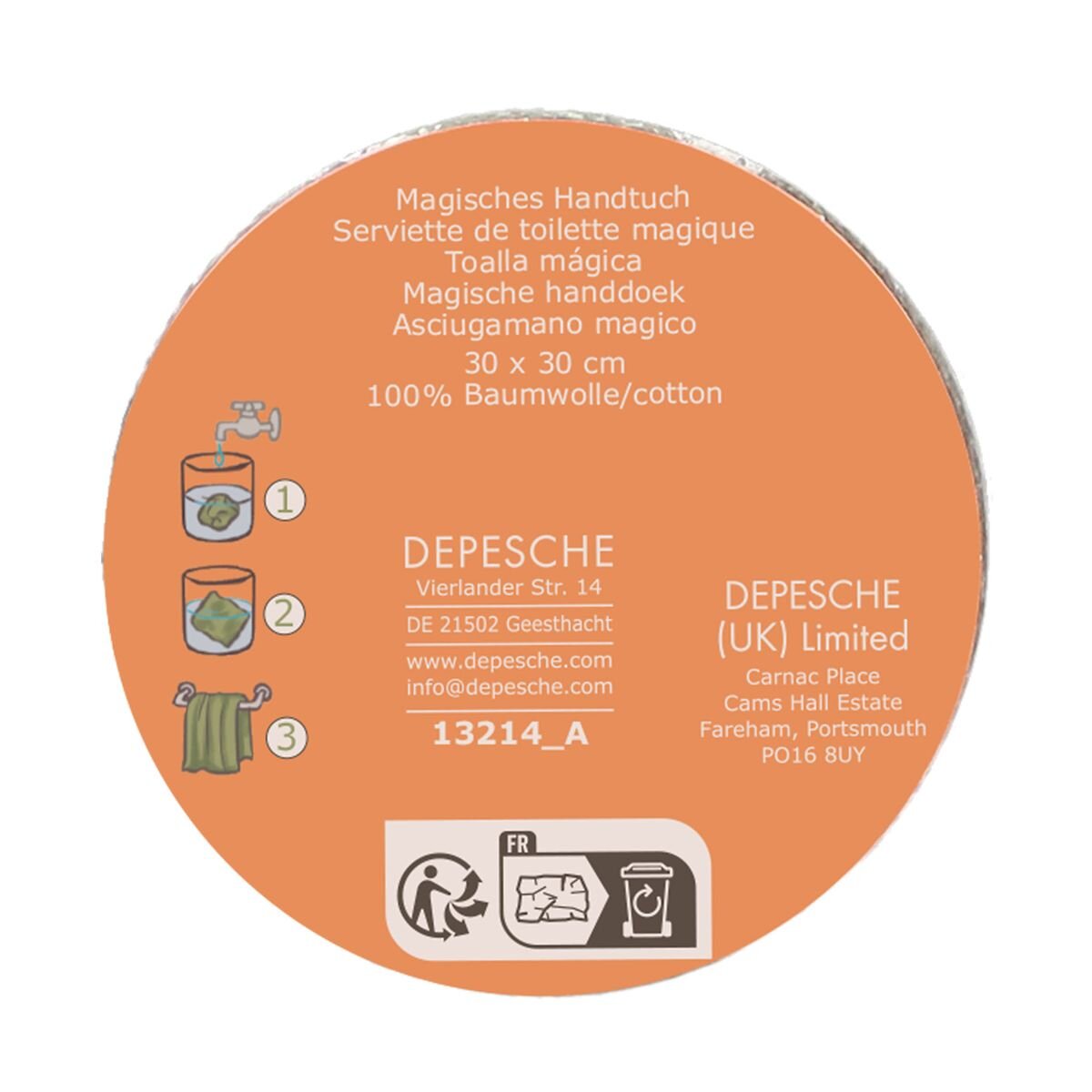 Depesche Dino World Magisches Handtuch, 1 Stück, 2-fach sortiert