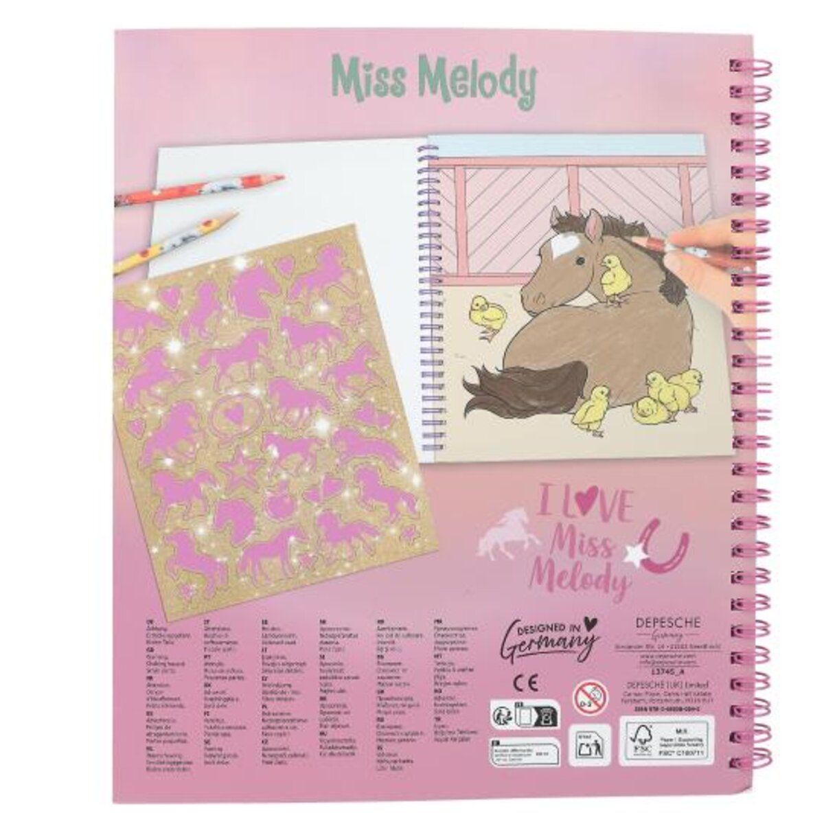Depesche Miss Melody Malbuch mit Pailetten