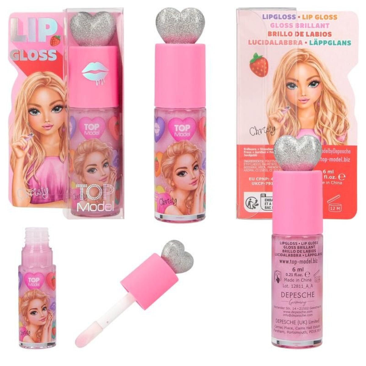 Depesche TOPModel Lipgloss Glow BEAUTY and ME, 1 Packung, 2-fach sortiert