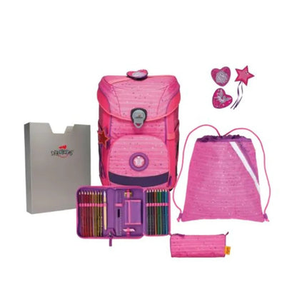 DerDieDas Schulranzen-Set Ergoflex Easy Pretty Unicorn, 5-teilig