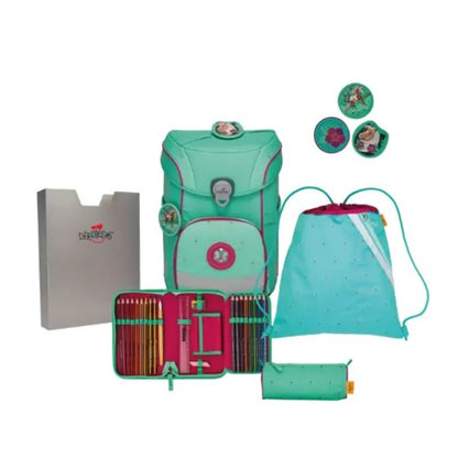 DerDieDas Schulranzen-Set Ergoflex Easy Peppermint Pony, 5-teilig