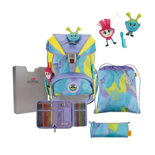 DerDieDas Schulrucksack-Set ErgoFlex Hippie Hair