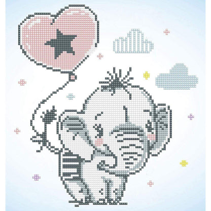 Diamond Dotz niedlicher Elefant, ca. 28 x 30 cm