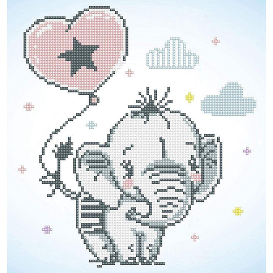 Diamond Dotz niedlicher Elefant, ca. 28 x 30 cm