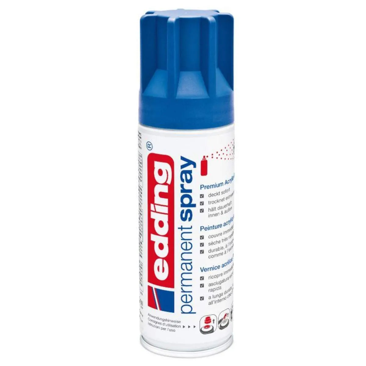 edding 5200 Permanent Spray Premium-Acryllack, seidenmatt, 200ml, enzianblau