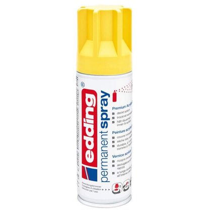 edding 5200 Permanent Spray Premium-Acryllack, seidenmatt, 200ml, verkehrsgelb