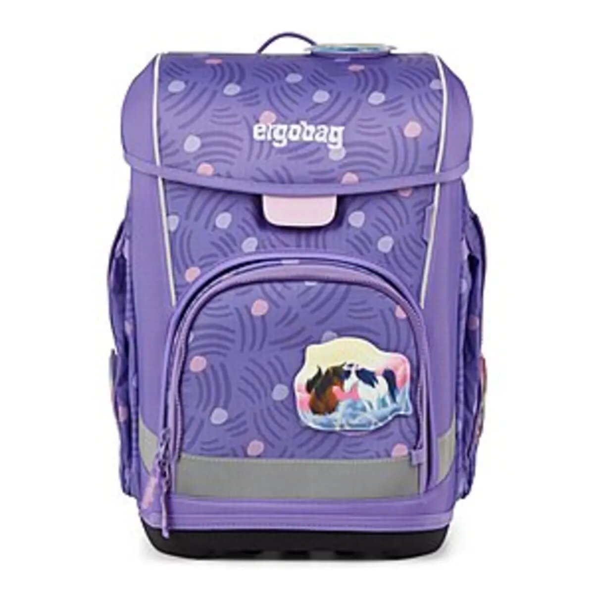 ergobag Cubo Light Schulranzen-Set PonyBärparadies. 5-teilig Rosa Lila 19 Liter