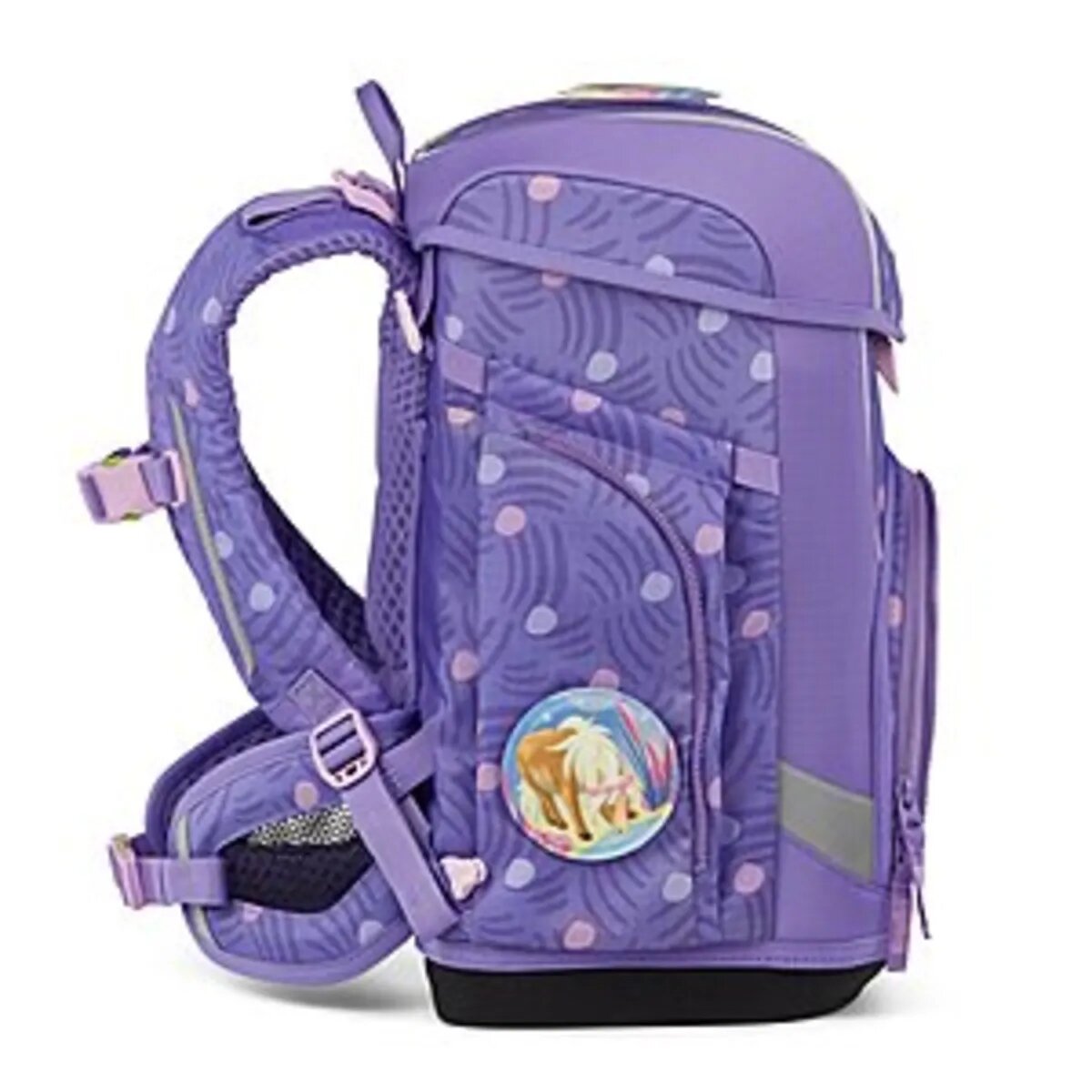 ergobag Cubo Light Schulranzen-Set PonyBärparadies. 5-teilig Rosa Lila 19 Liter