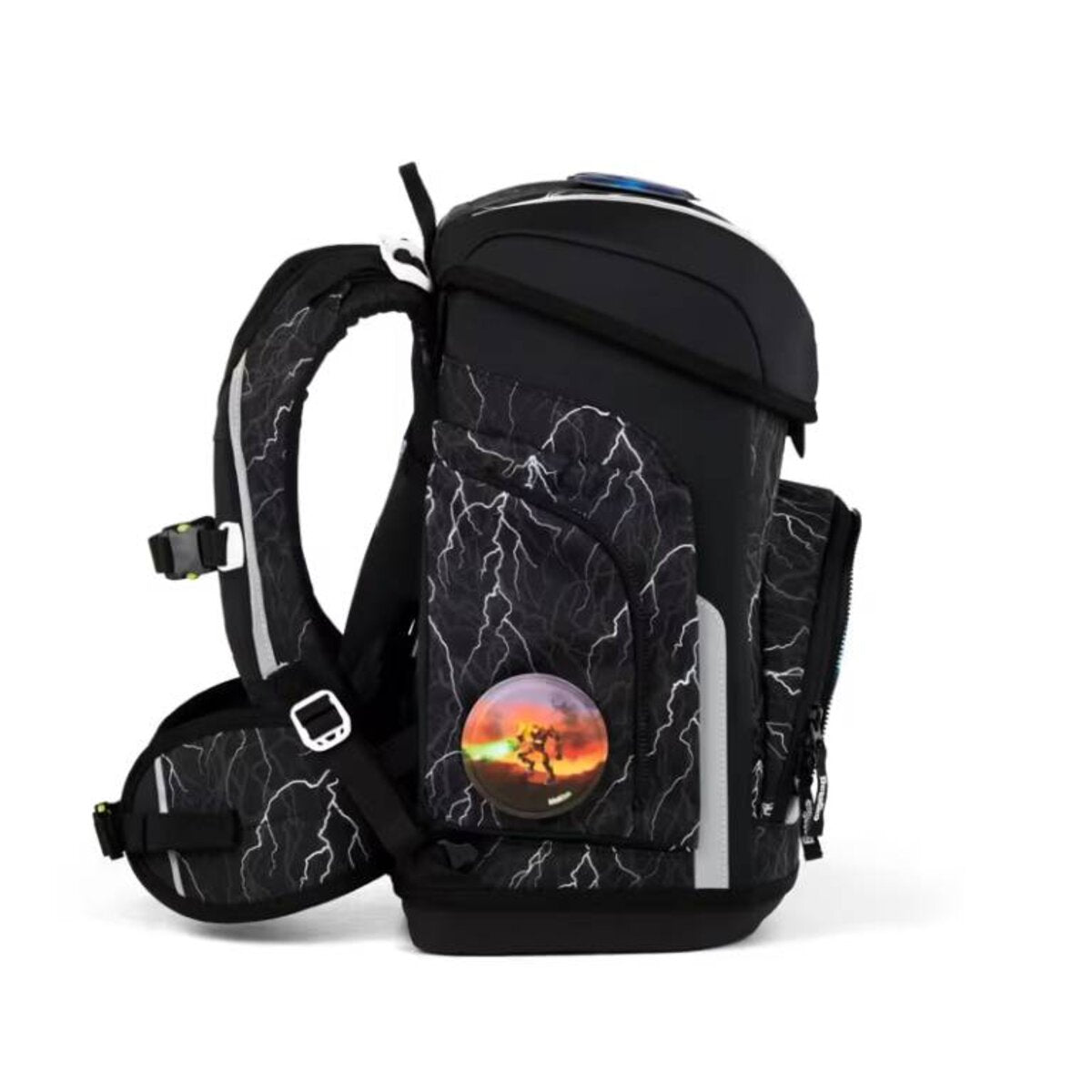 ergobag cubo Set Schulranzen-Set ReflektBär Schwarz Weiß 5-teilig 19 Liter