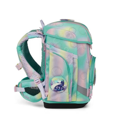 ergobag Cubo Light Schulranzen-Set ZauBärwelt, 5-teilig Rosa Türkis 19 Liter