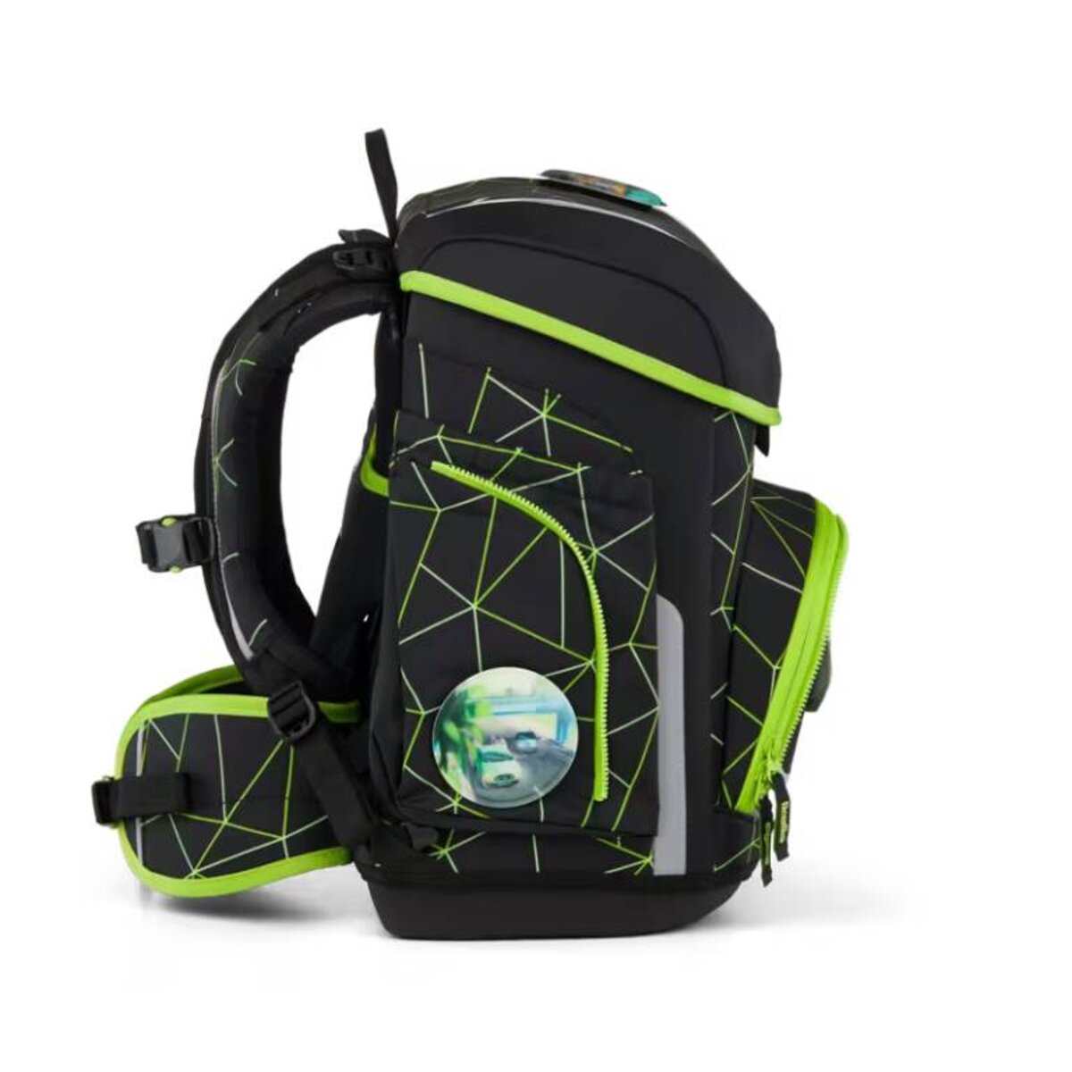 ergobag cubo Set Schulranzen-Set CyBär Race Schwarz Grün 5-teilig 19 Liter