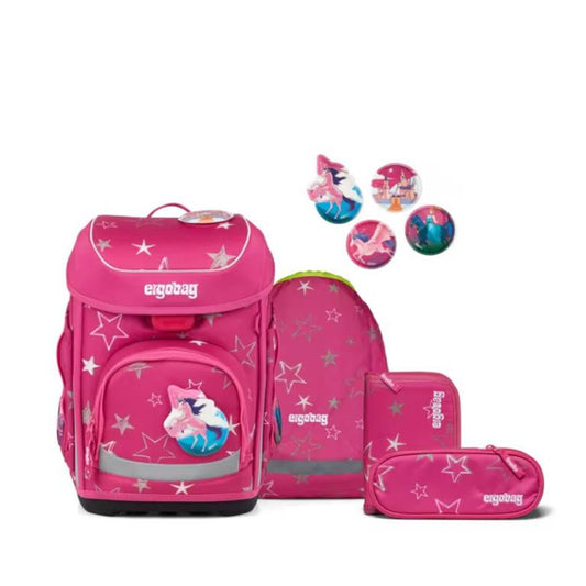 ergobag cubo Set Schulranzen-Set SternzauBär Rosa 5-teilig 19 Liter