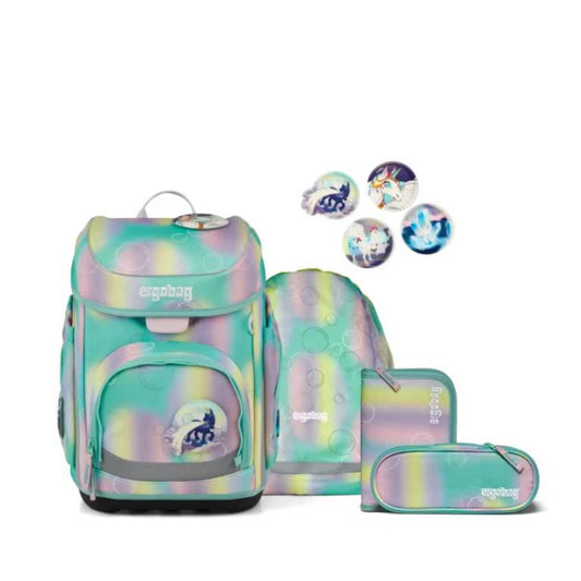 ergobag cubo Set Schulranzen-Set ZauBärwelt Rosa Türkis 5-teilig 19 Liter