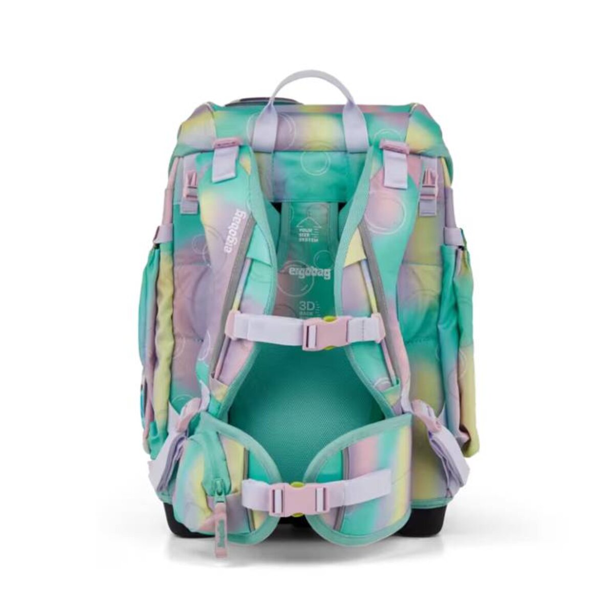 ergobag cubo Set Schulranzen-Set ZauBärwelt Rosa Türkis 5-teilig 19 Liter