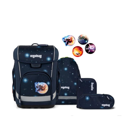 ergobag cubo light Schulranzen-Set KoBärnikus, 5-teilig blau 19 Liter